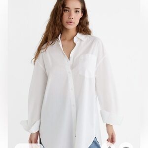Oversized Poplin Stripe Shirt